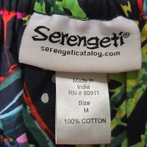 Serengeti Colorful Floral Tiered Midi Skirt Tropical Island Vacation Coastal - Picture 3 of 14